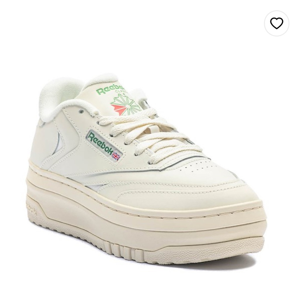 Womens Reebok Club C Extra Athletic Shoe - Chalk / Green